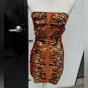 Retrofete aurora strapless embellished dress